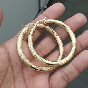 10kt real gold hoop earring for women